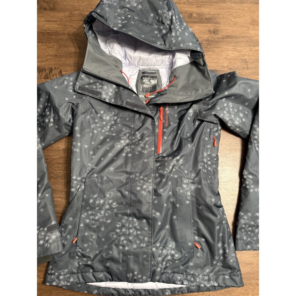 Mountain Hardwear Gray Ski Jacket with Red Accents